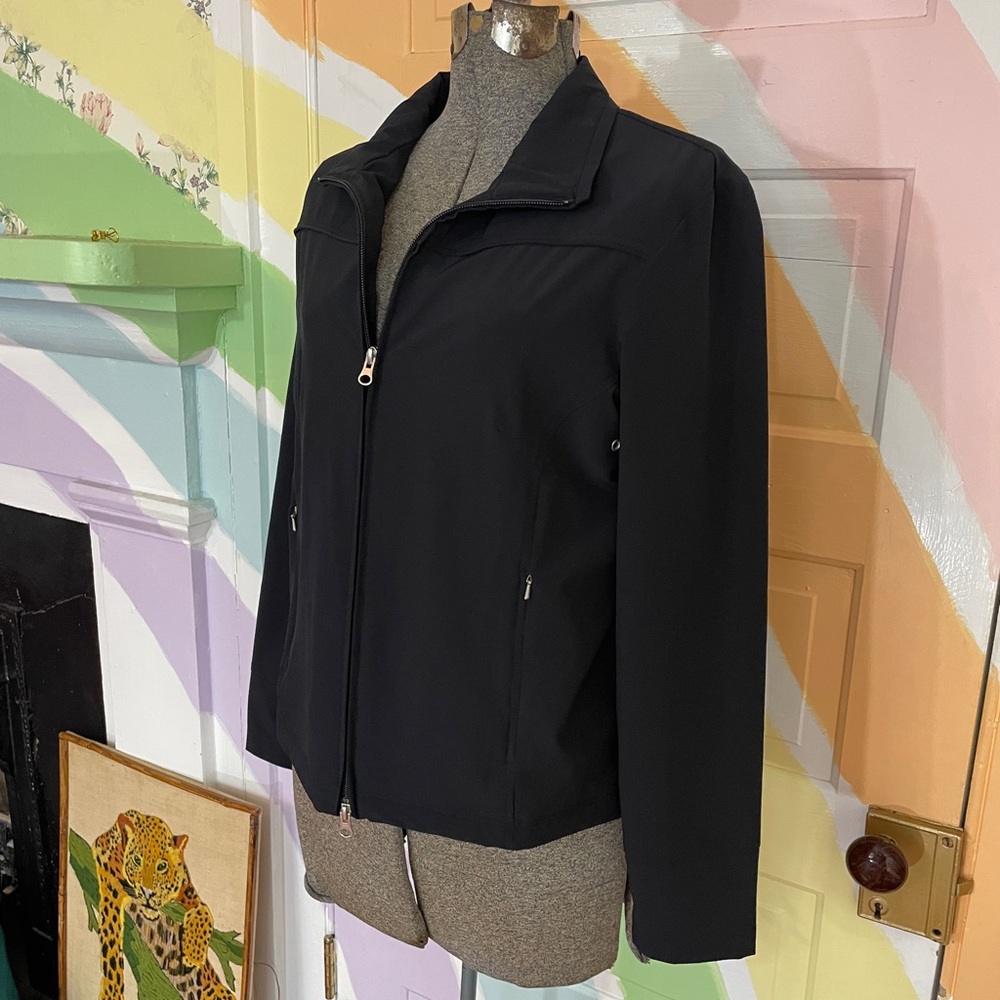 Lucy Full Zip Active Yoga Fitness Running Black Jacket Women’s Sz L 💚🎀 - Picture 3 of 10